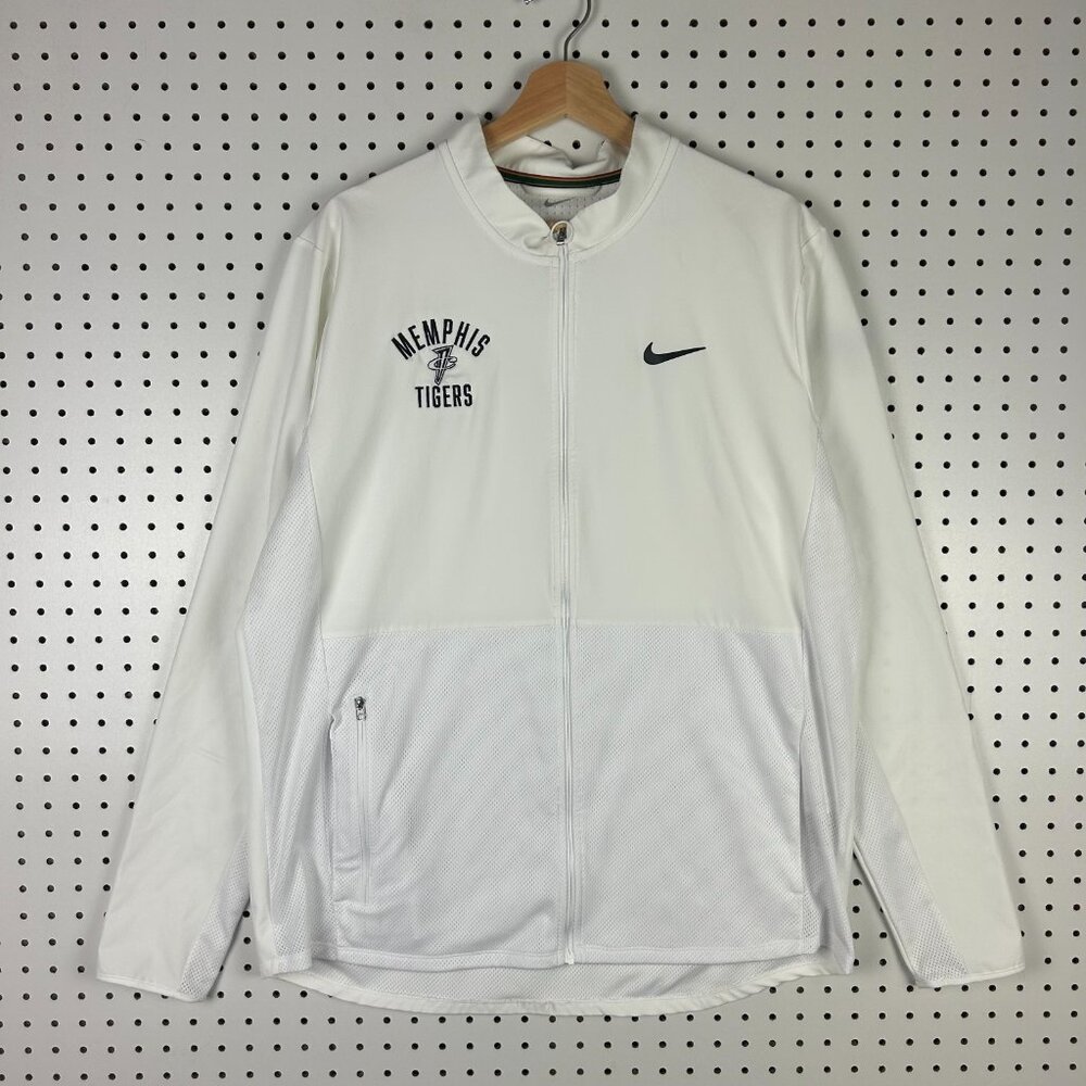 Nike 1 Cent Memphis Tigers Jacket Large White PE Basketball‎ Penny Hardaway Zip